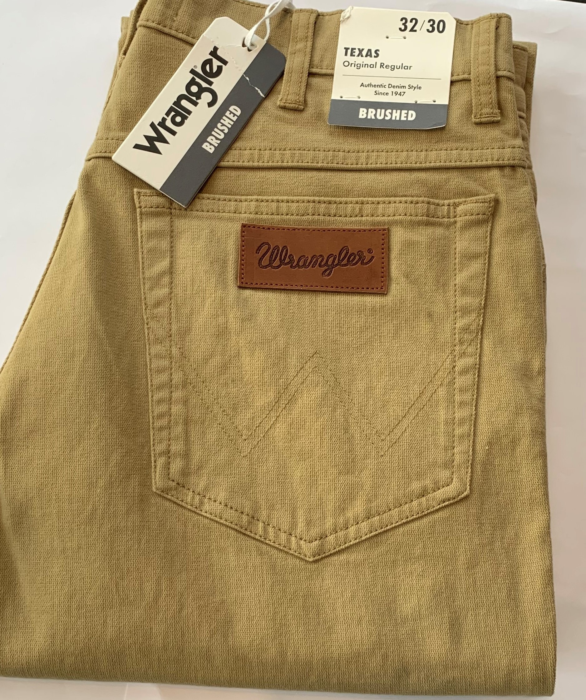 Wrangler Texas Brushed Cotton Golden Sand (Stretch) – Parkins School ...